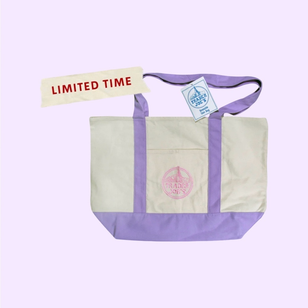NEW Trader Joe’s Viral Pastel Purple Tote Limited Release - Sells Out Fast